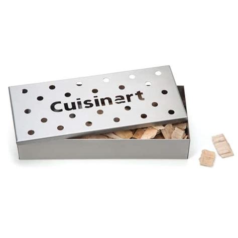 cuisinart stainless steel smoker box|Cuisinart Wood Chip Smoker Box in Stainless Steel .